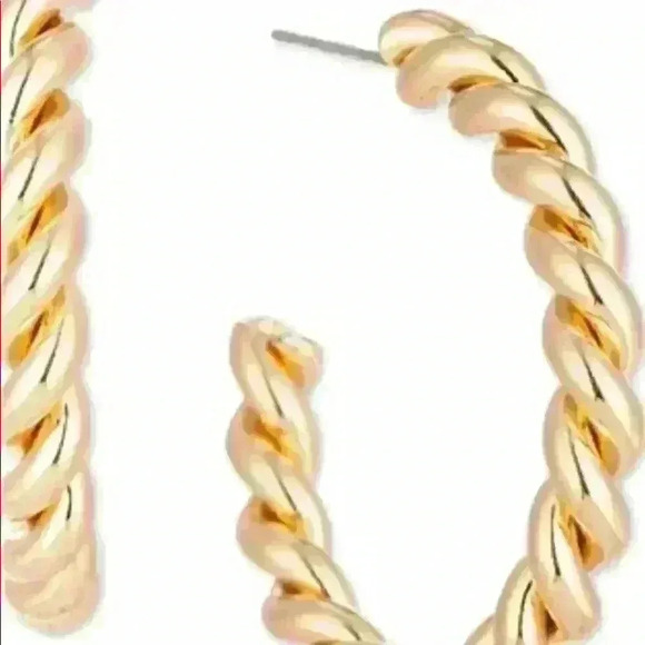 Charter Club new Spiral Medium Hoop Earrings - Picture 3 of 3